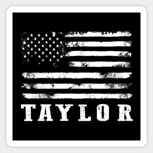 Distressed American Flag Taylor Legend Magnet